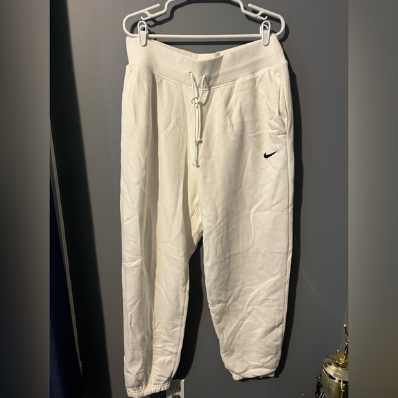 Nike Other - Nike Mens Oversized White Cuffed Sweatpants